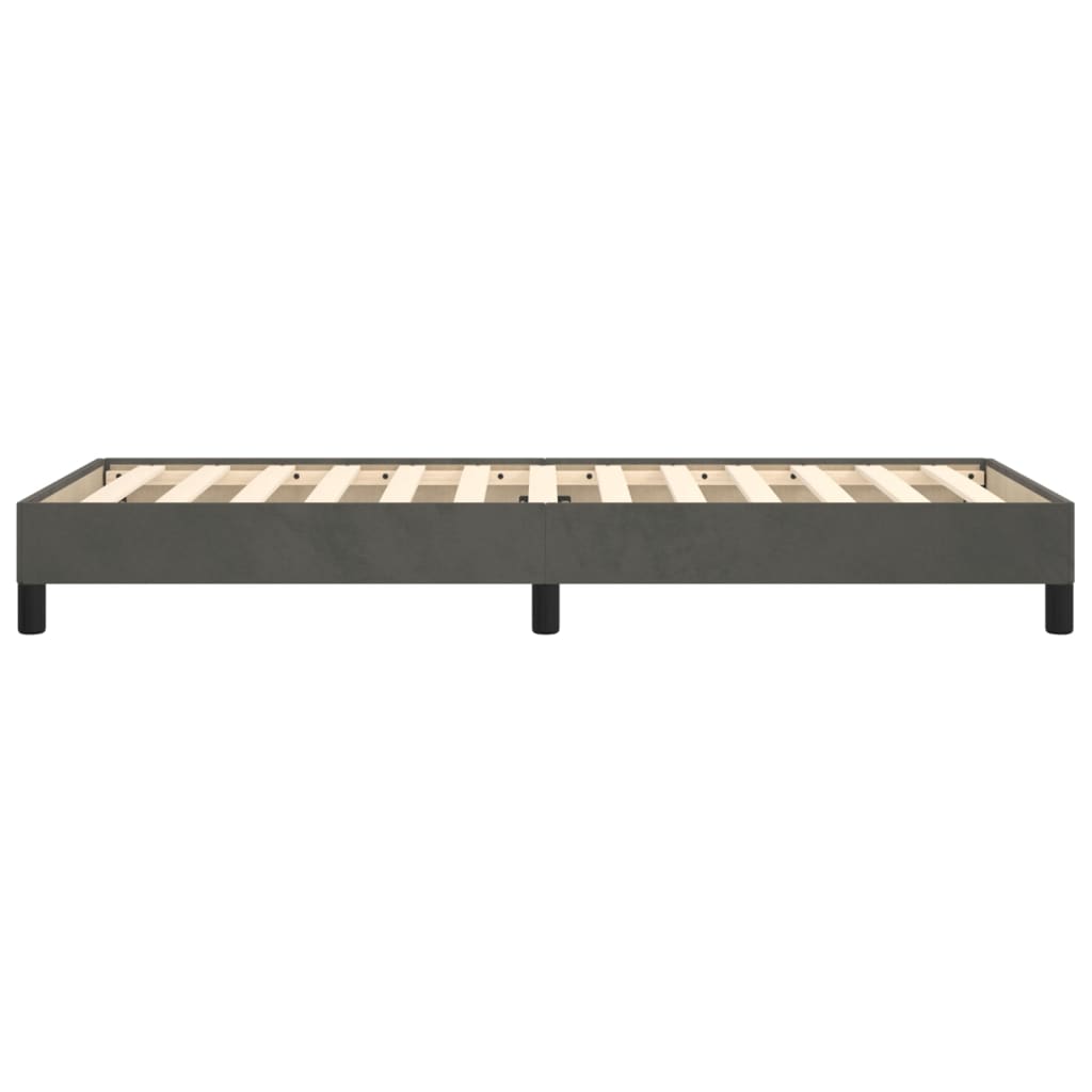 Bedframe zonder matras 90x200 cm fluweel donkergrijs is nu te koop bij PeponiXL, paradijselijk wonen!