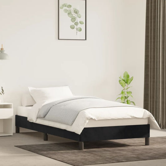 Bedframe fluweel zwart 90x200 cm is nu te koop bij PeponiXL, paradijselijk wonen!