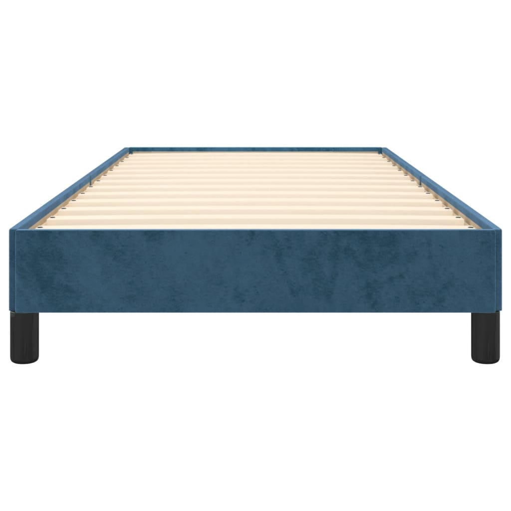 Bedframe zonder matras 90x200 cm fluweel donkerblauw is nu te koop bij PeponiXL, paradijselijk wonen!
