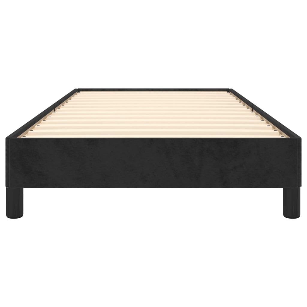 Bedframe zonder matras 100x200 cm fluweel zwart is nu te koop bij PeponiXL, paradijselijk wonen!