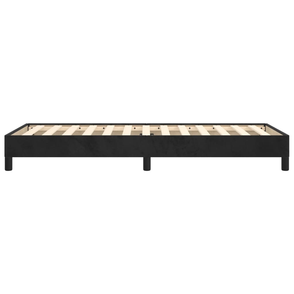 Bedframe zonder matras 100x200 cm fluweel zwart is nu te koop bij PeponiXL, paradijselijk wonen!