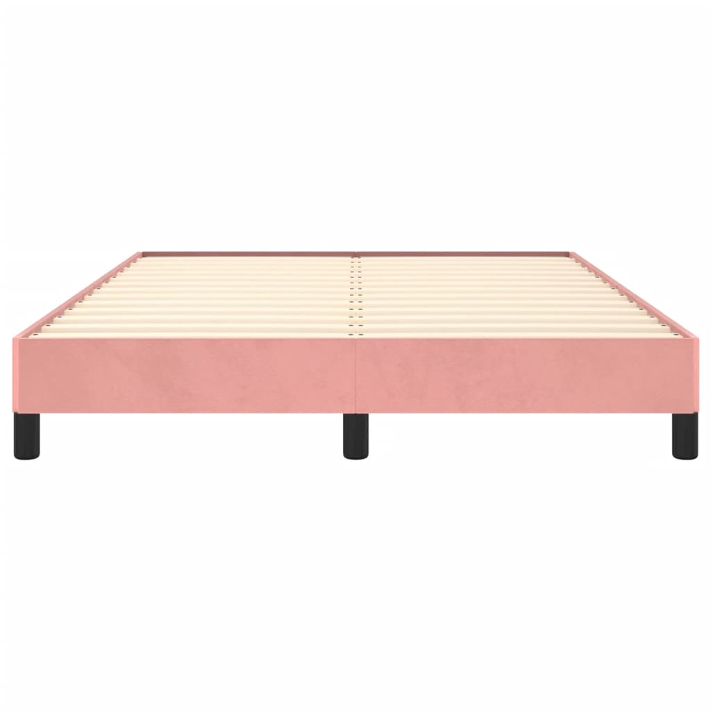 Bedframe fluweel roze 140x190 cm is nu te koop bij PeponiXL, paradijselijk wonen!