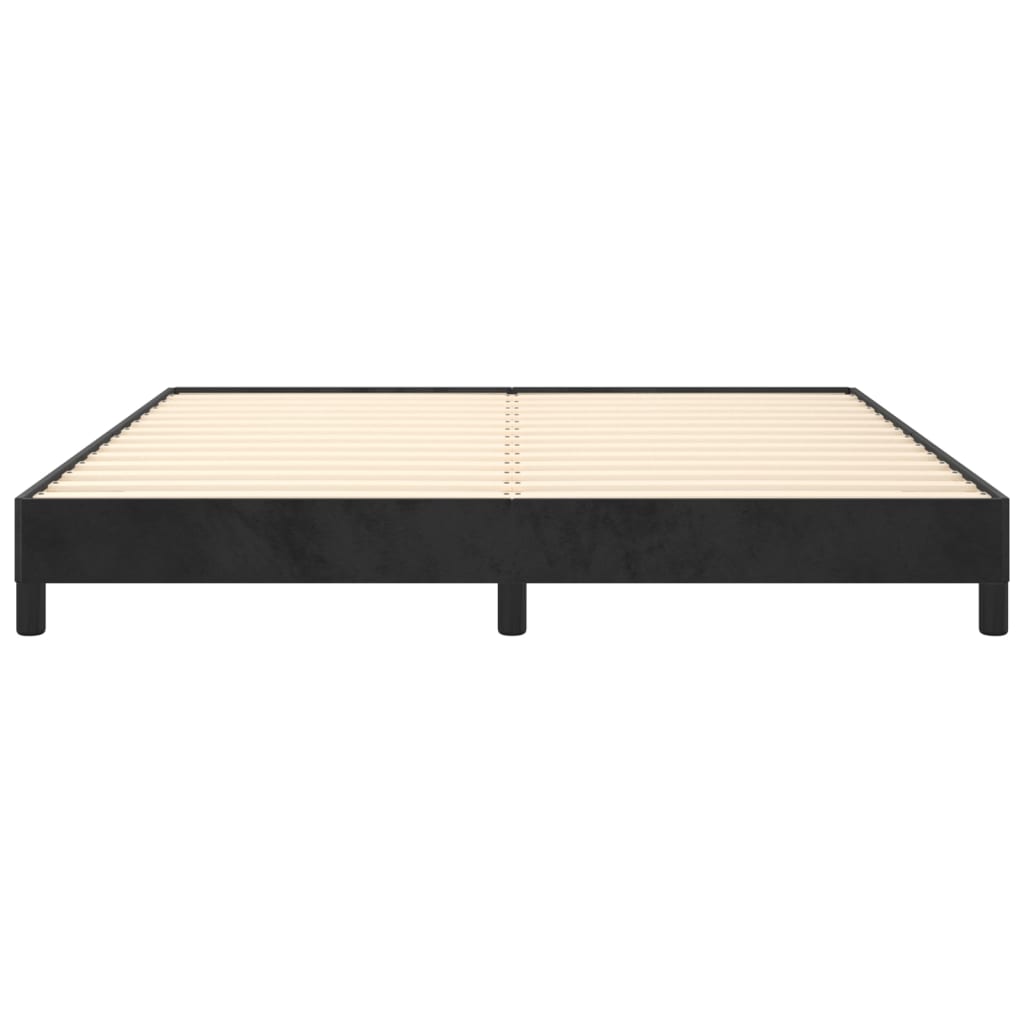 Bedframe zonder matras 160x200 cm fluweel zwart is nu te koop bij PeponiXL, paradijselijk wonen!