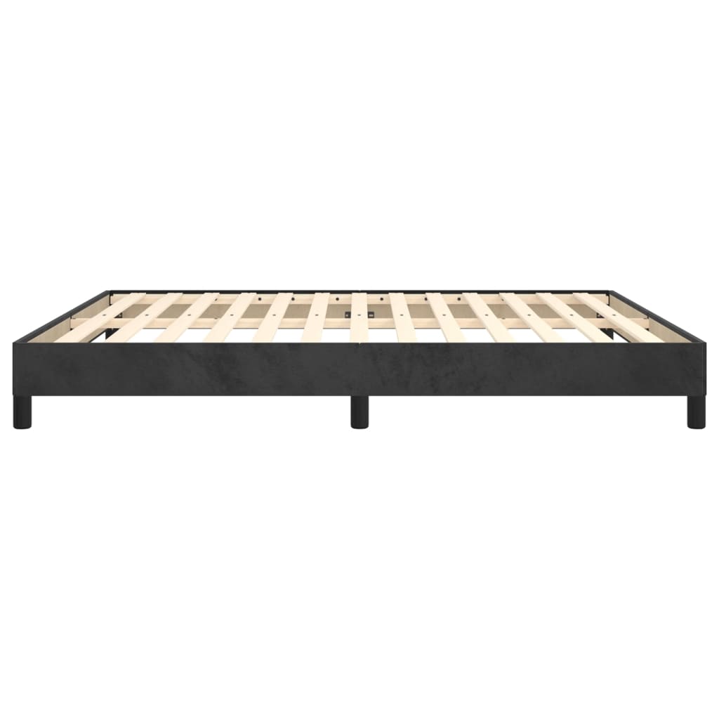 Bedframe zonder matras 160x200 cm fluweel zwart is nu te koop bij PeponiXL, paradijselijk wonen!