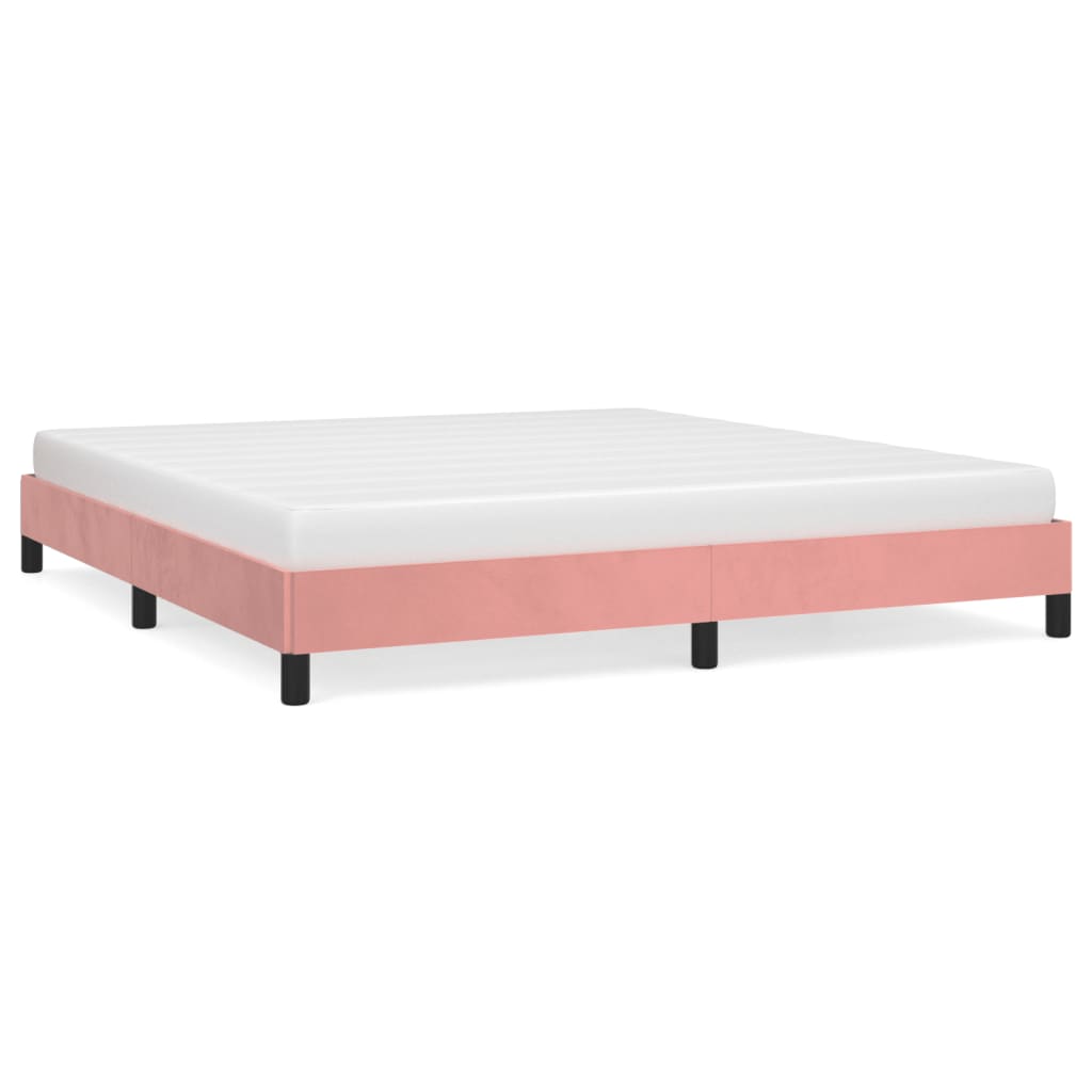 Bedframe fluweel roze 160x200 cm is nu te koop bij PeponiXL, paradijselijk wonen!