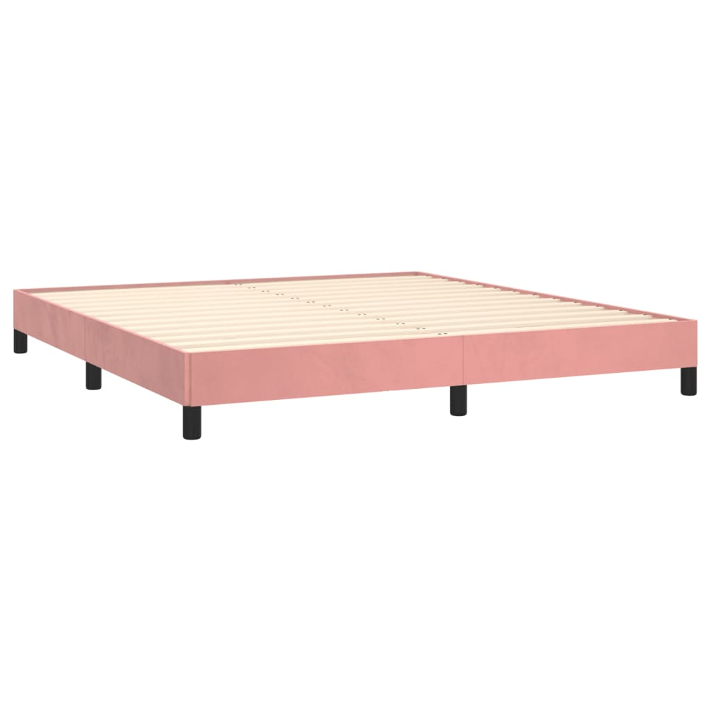 Bedframe fluweel roze 160x200 cm is nu te koop bij PeponiXL, paradijselijk wonen!
