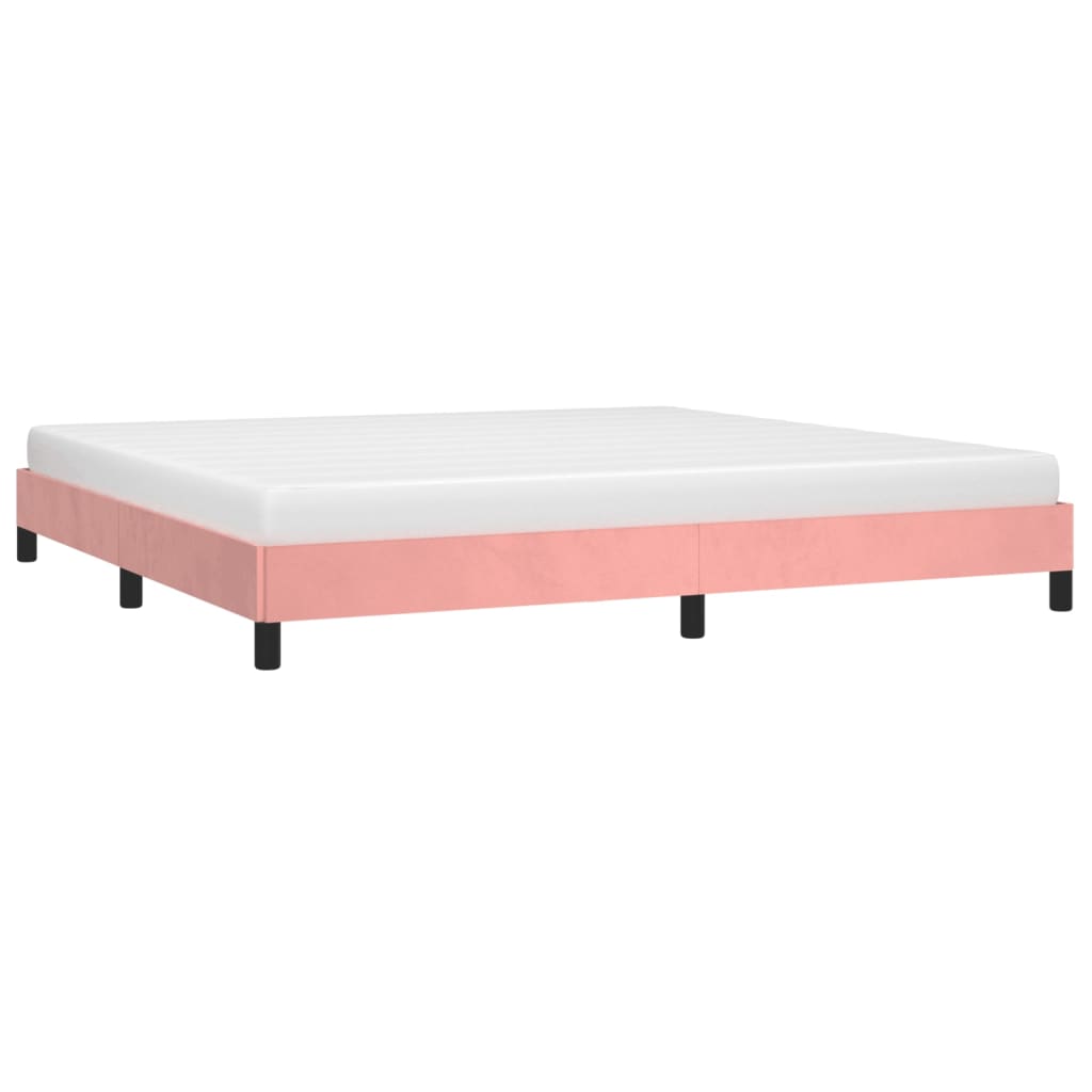 Bedframe fluweel roze 200x200 cm is nu te koop bij PeponiXL, paradijselijk wonen!