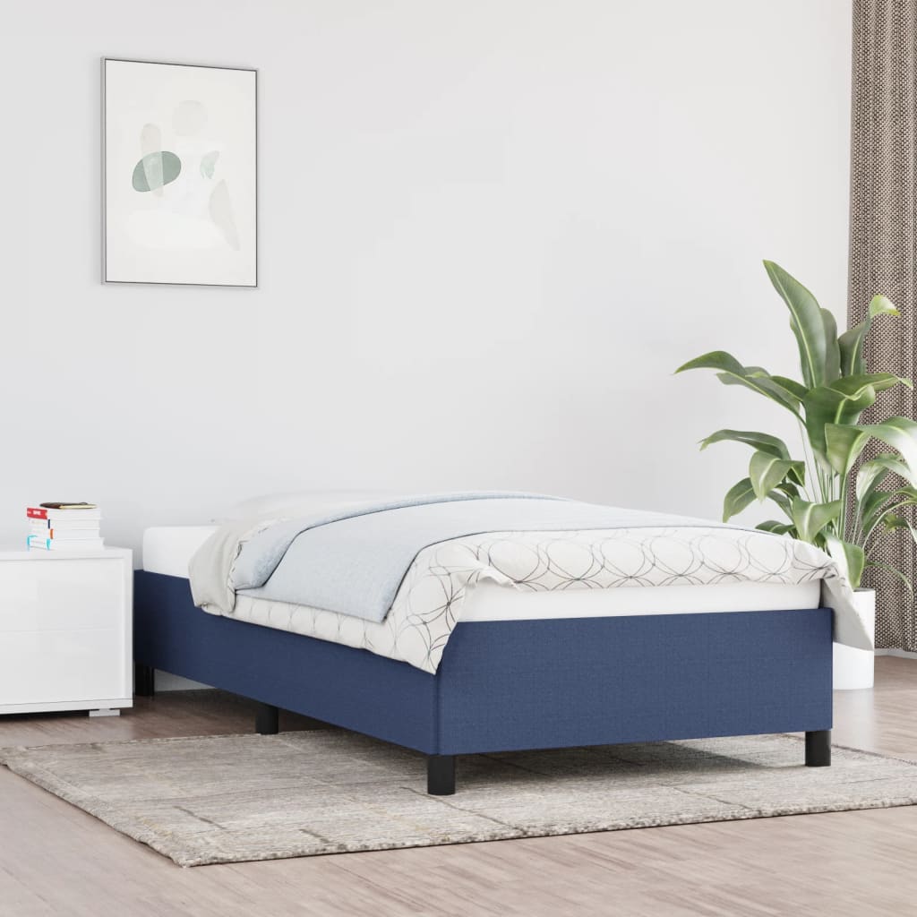 Bedframe zonder matras 90x190 cm stof blauw is nu te koop bij PeponiXL, paradijselijk wonen!