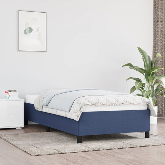 Bedframe zonder matras 90x190 cm stof blauw is nu te koop bij PeponiXL, paradijselijk wonen!