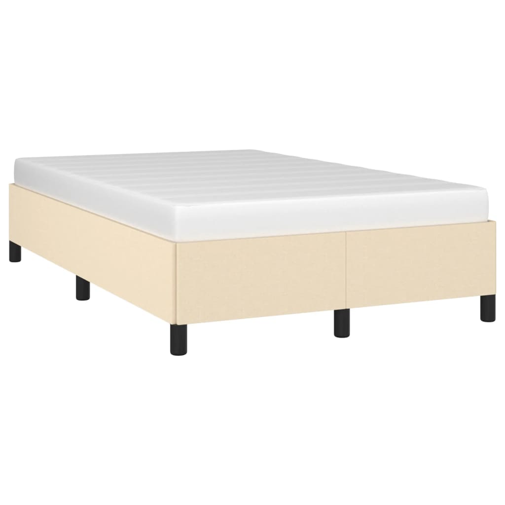 Bedframe zonder matras 120x200 cm stof crèmekleurig is nu te koop bij PeponiXL, paradijselijk wonen!