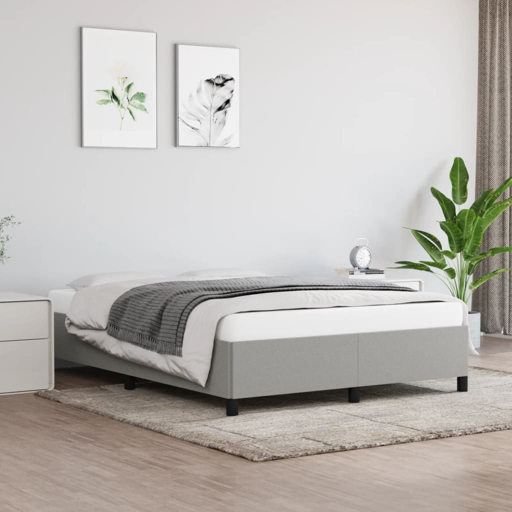 Bedframe zonder matras stof lichtgrijs 140x200 cm is nu te koop bij PeponiXL, paradijselijk wonen!