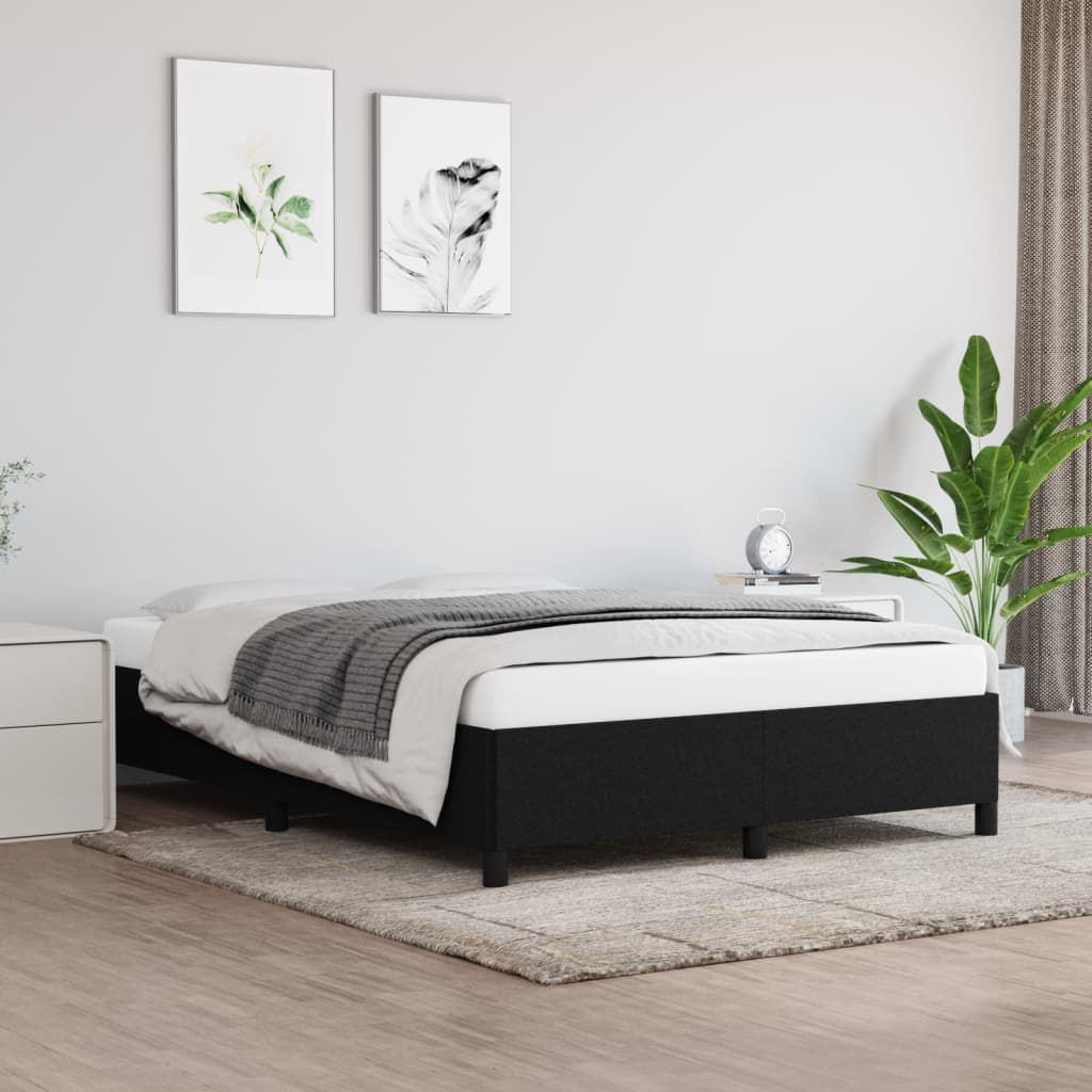 Bedframe zonder matras stof zwart 140x200 cm is nu te koop bij PeponiXL, paradijselijk wonen!