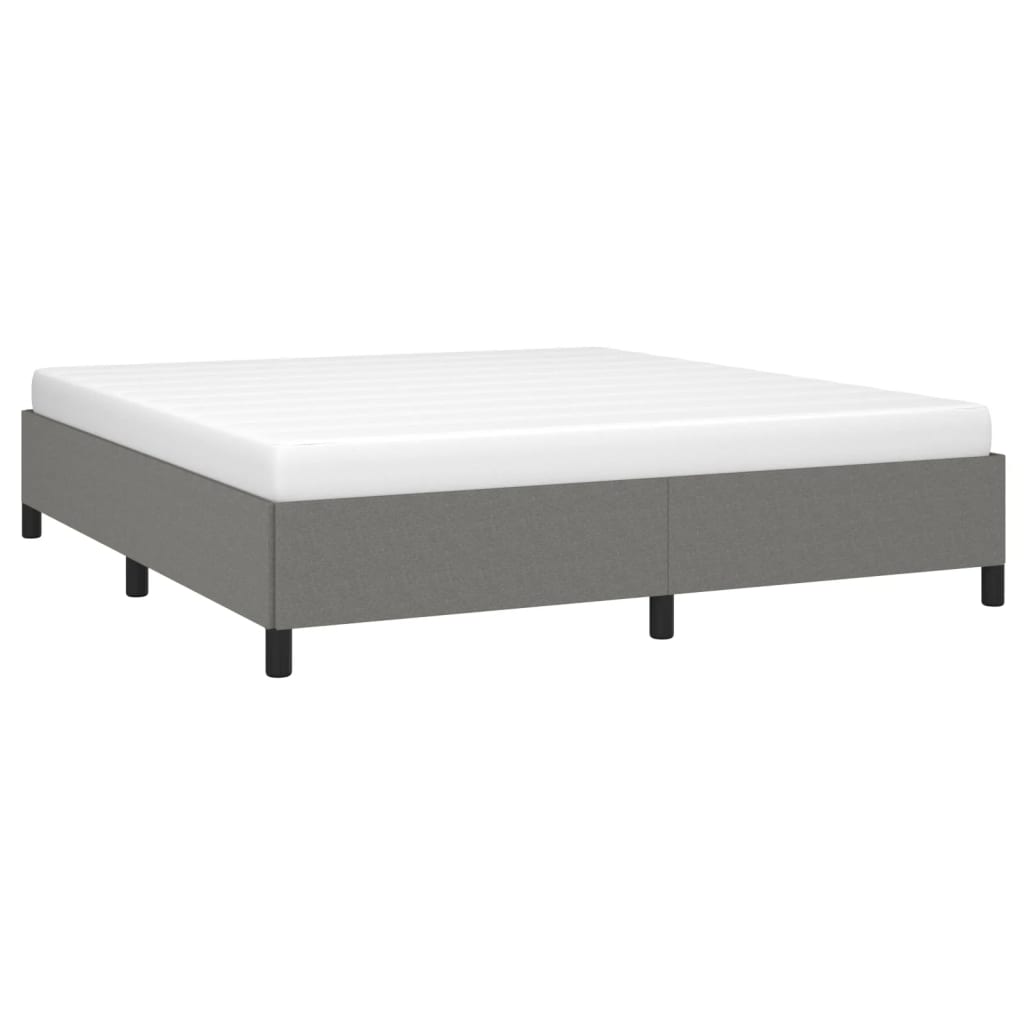 Bedframe zonder matras stof donkergrijs 160x200 cm is nu te koop bij PeponiXL, paradijselijk wonen!
