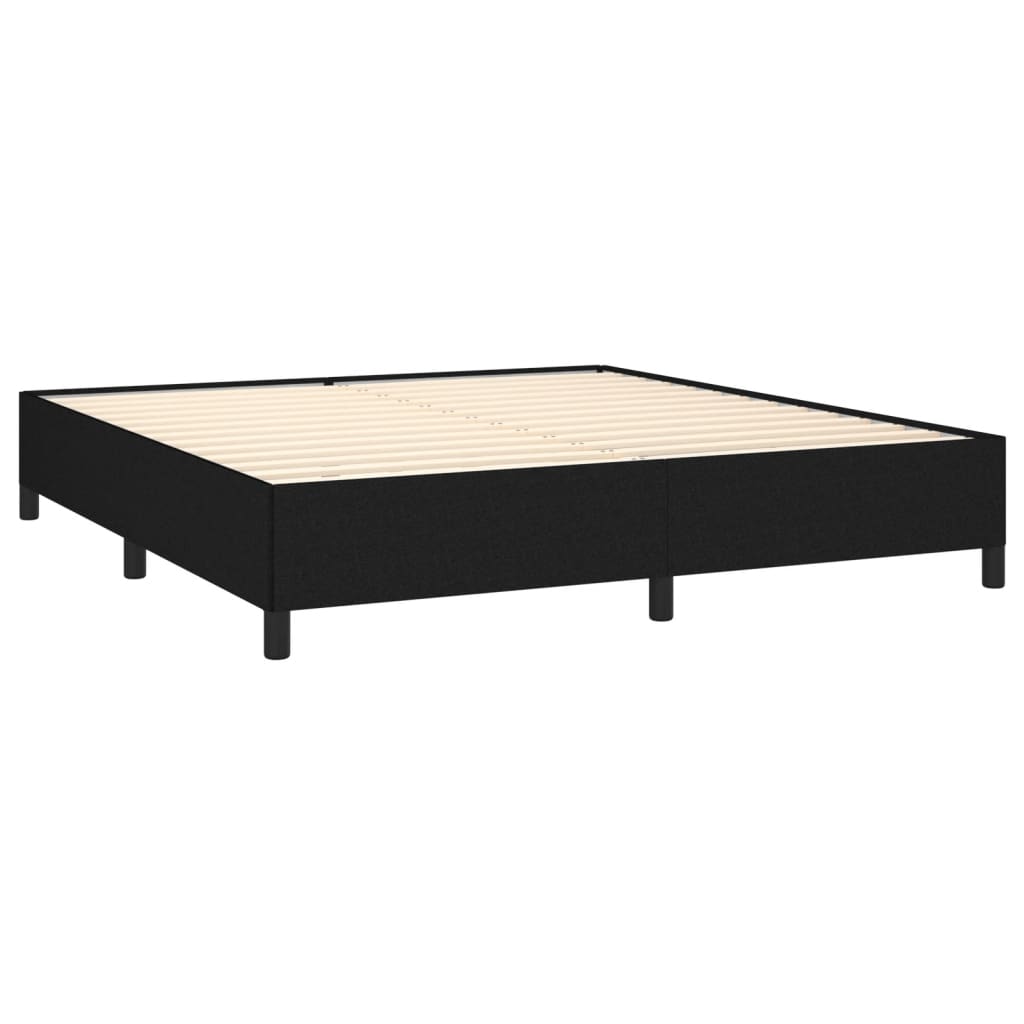 Bedframe zonder matras stof zwart 160x200 cm is nu te koop bij PeponiXL, paradijselijk wonen!