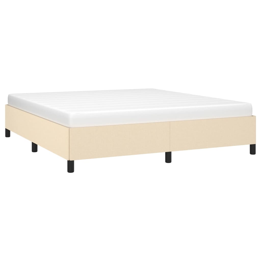 Bedframe zonder matras stof crèmekleurig 160x200 cm is nu te koop bij PeponiXL, paradijselijk wonen!