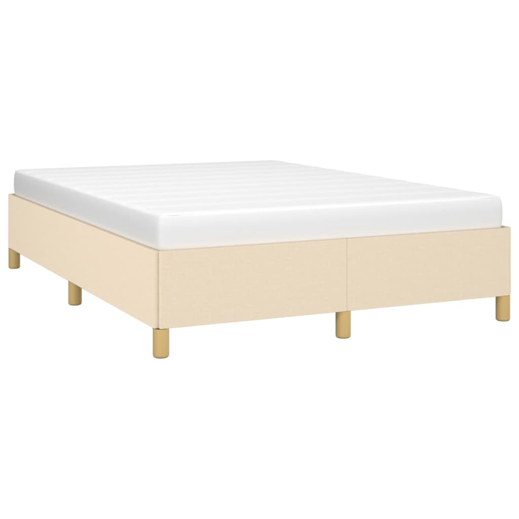 Bedframe zonder matras stof crèmekleurig 140x190 cm is nu te koop bij PeponiXL, paradijselijk wonen!