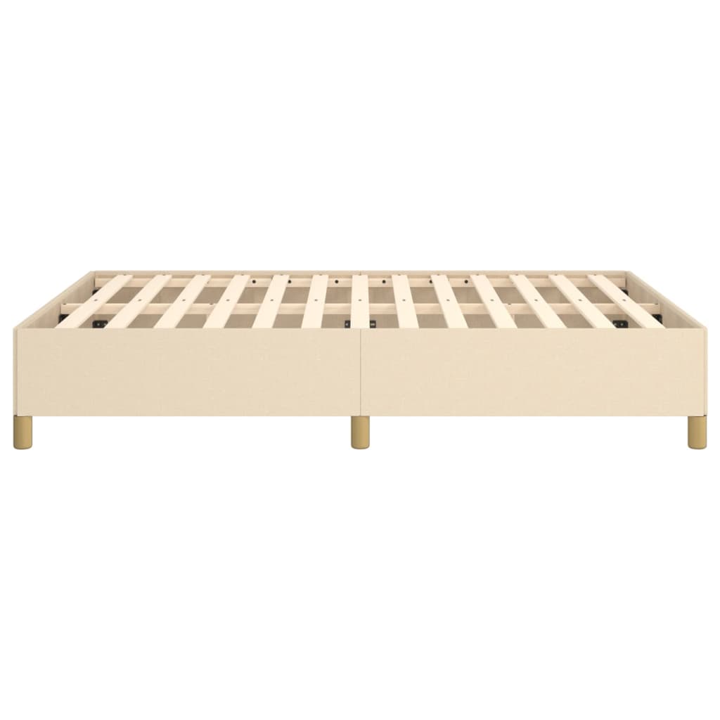 Bedframe zonder matras stof crèmekleurig 140x190 cm is nu te koop bij PeponiXL, paradijselijk wonen!