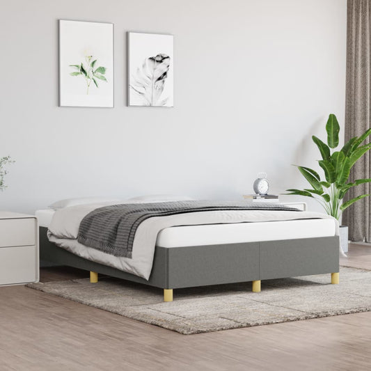 Bedframe zonder matras stof donkergrijs 140x200 cm is nu te koop bij PeponiXL, paradijselijk wonen!