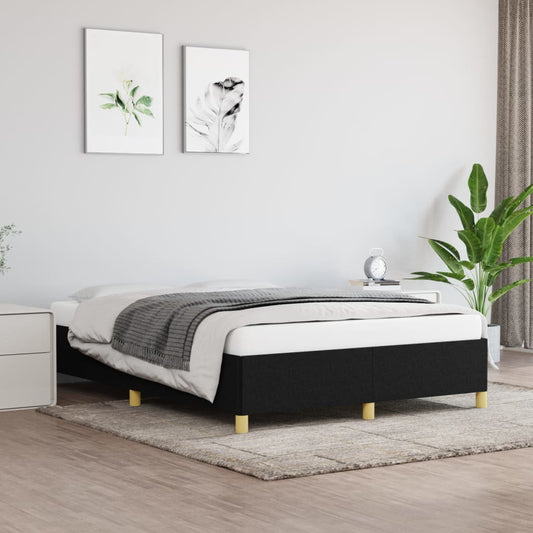 Bedframe zonder matras stof zwart 140x200 cm is nu te koop bij PeponiXL, paradijselijk wonen!