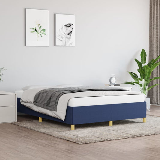 Bedframe zonder matras stof blauw 140x200 cm is nu te koop bij PeponiXL, paradijselijk wonen!