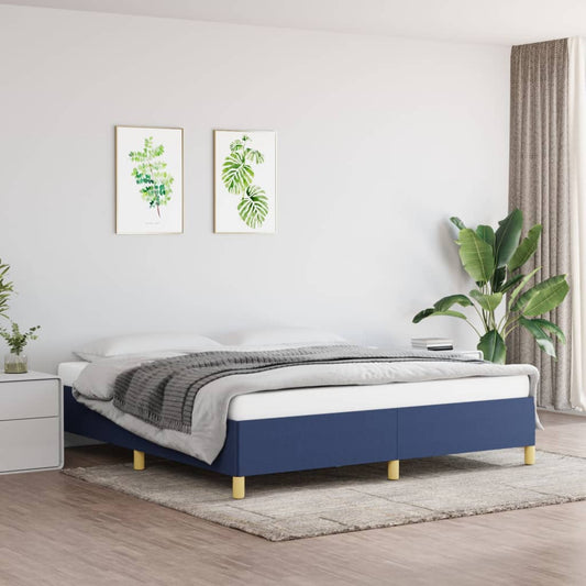 Bedframe zonder matras stof blauw 160x200 cm is nu te koop bij PeponiXL, paradijselijk wonen!