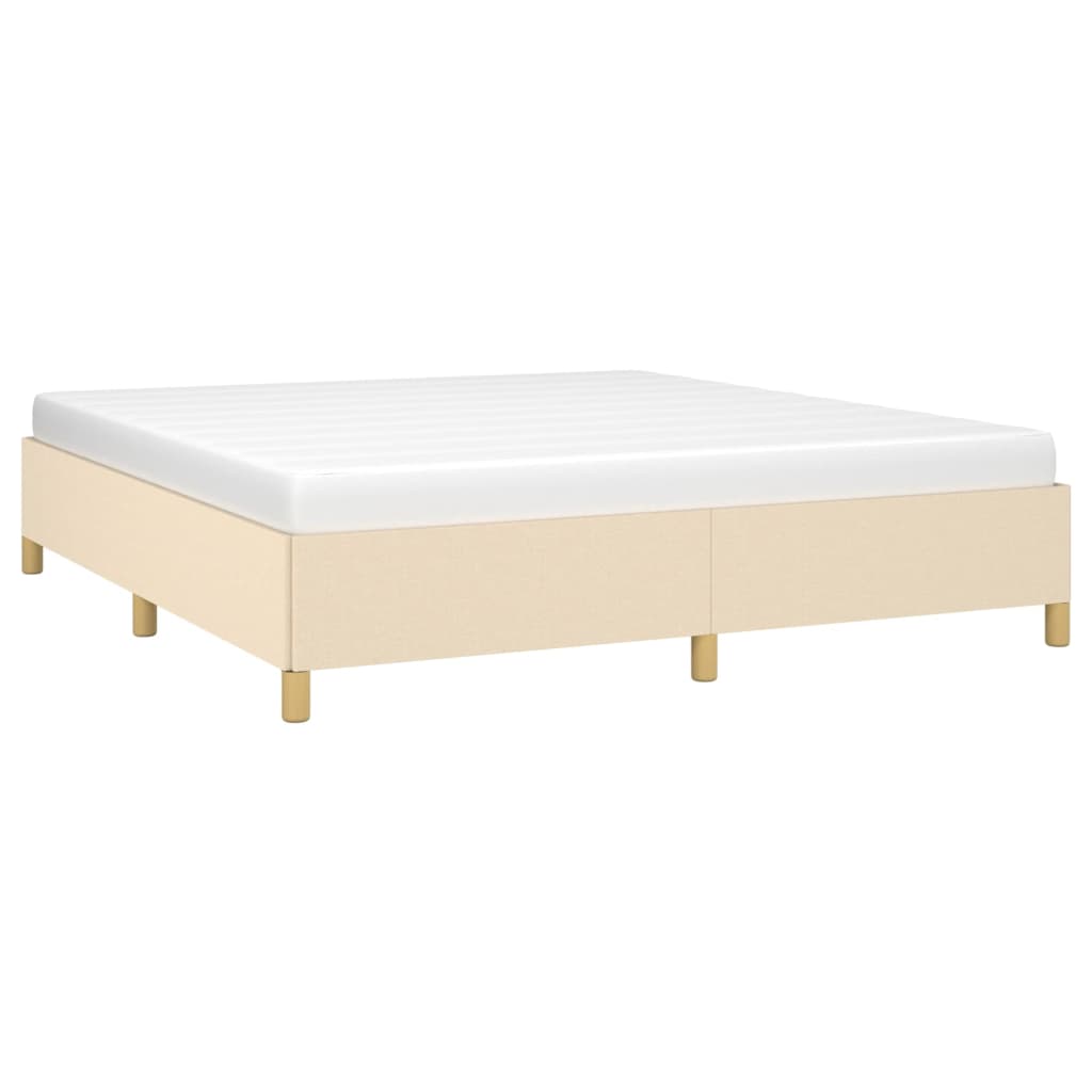 Bedframe zonder matras stof crèmekleurig 180x200 cm is nu te koop bij PeponiXL, paradijselijk wonen!