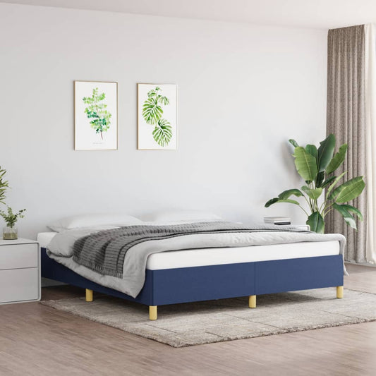 Bedframe zonder matras stof blauw 180x200 cm is nu te koop bij PeponiXL, paradijselijk wonen!