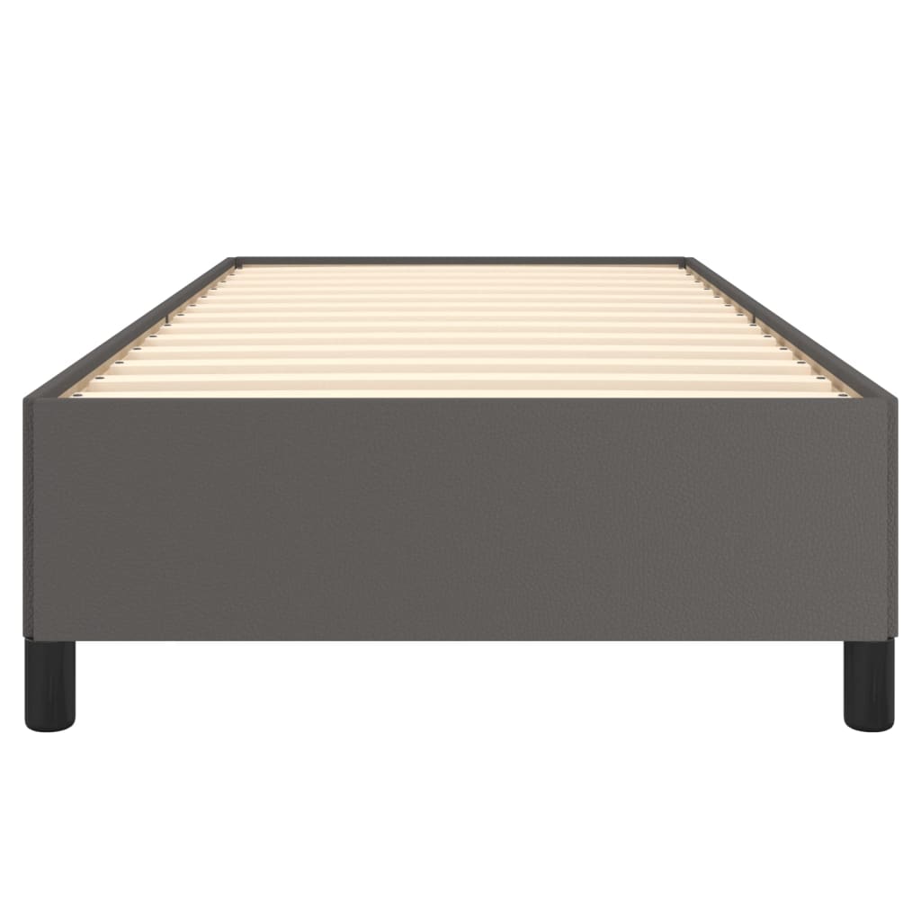 Bedframe kunstleer grijs 100x200 cm is nu te koop bij PeponiXL, paradijselijk wonen!