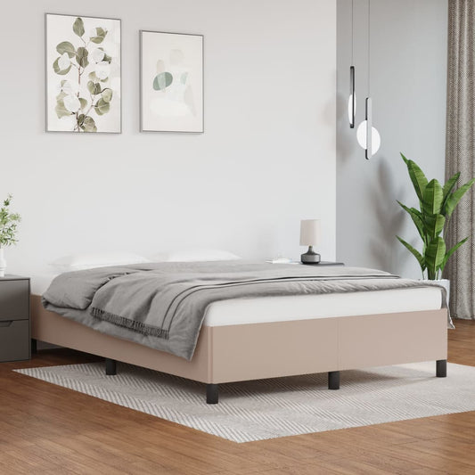 Bedframe kunstleer cappuccinokleurig 140x190 cm is nu te koop bij PeponiXL, paradijselijk wonen!