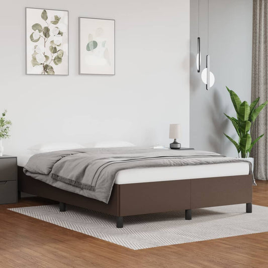 Bedframe kunstleer bruin 140x200 cm is nu te koop bij PeponiXL, paradijselijk wonen!