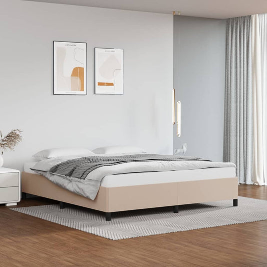 Bedframe kunstleer cappuccinokleurig 160x200 cm is nu te koop bij PeponiXL, paradijselijk wonen!