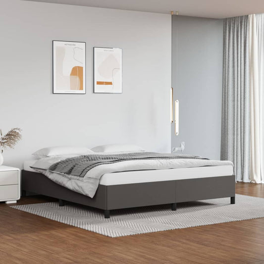 Bedframe kunstleer grijs 180x200 cm is nu te koop bij PeponiXL, paradijselijk wonen!