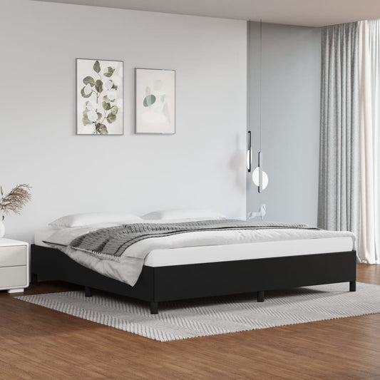 Bedframe kunstleer zwart 200x200 cm is nu te koop bij PeponiXL, paradijselijk wonen!