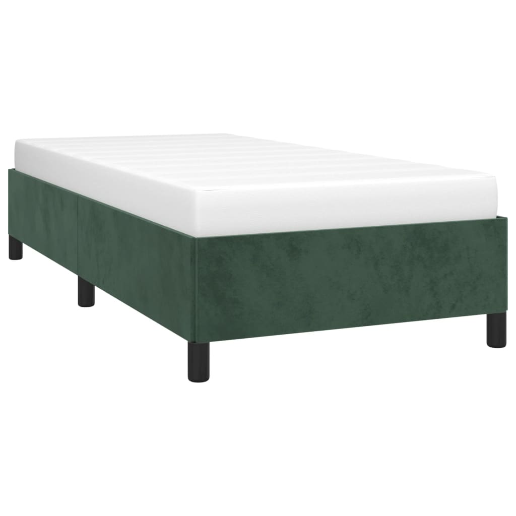 Bedframe zonder matras 80x200 cm fluweel donkergroen is nu te koop bij PeponiXL, paradijselijk wonen!