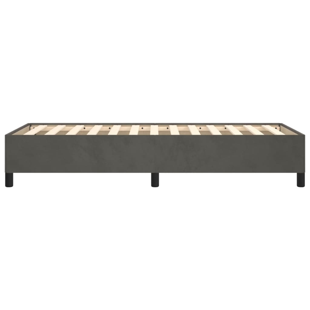 Bedframe zonder matras 90x190 cm fluweel donkergrijs is nu te koop bij PeponiXL, paradijselijk wonen!