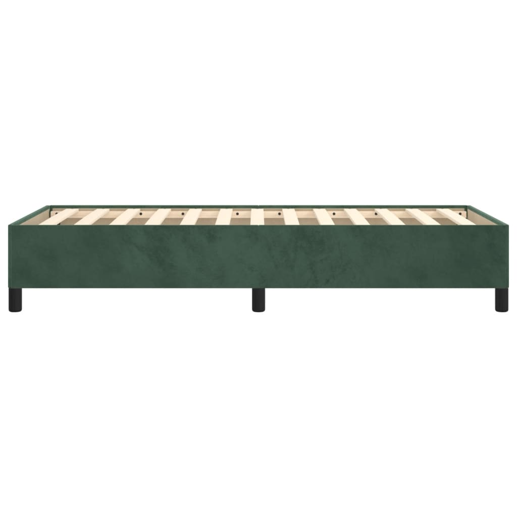 Bedframe zonder matras 90x190 cm fluweel donkergroen is nu te koop bij PeponiXL, paradijselijk wonen!