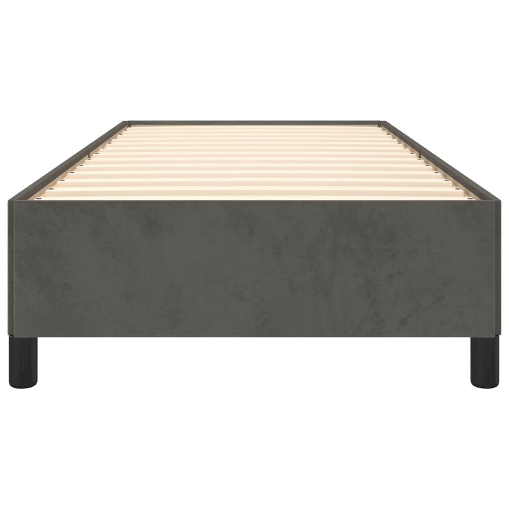 Bedframe zonder matras 90x200 cm fluweel donkergrijs is nu te koop bij PeponiXL, paradijselijk wonen!