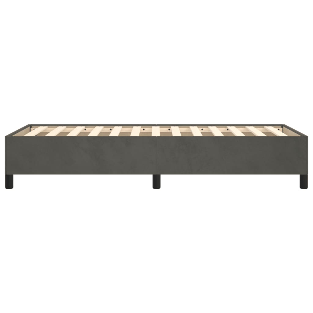 Bedframe zonder matras 90x200 cm fluweel donkergrijs is nu te koop bij PeponiXL, paradijselijk wonen!