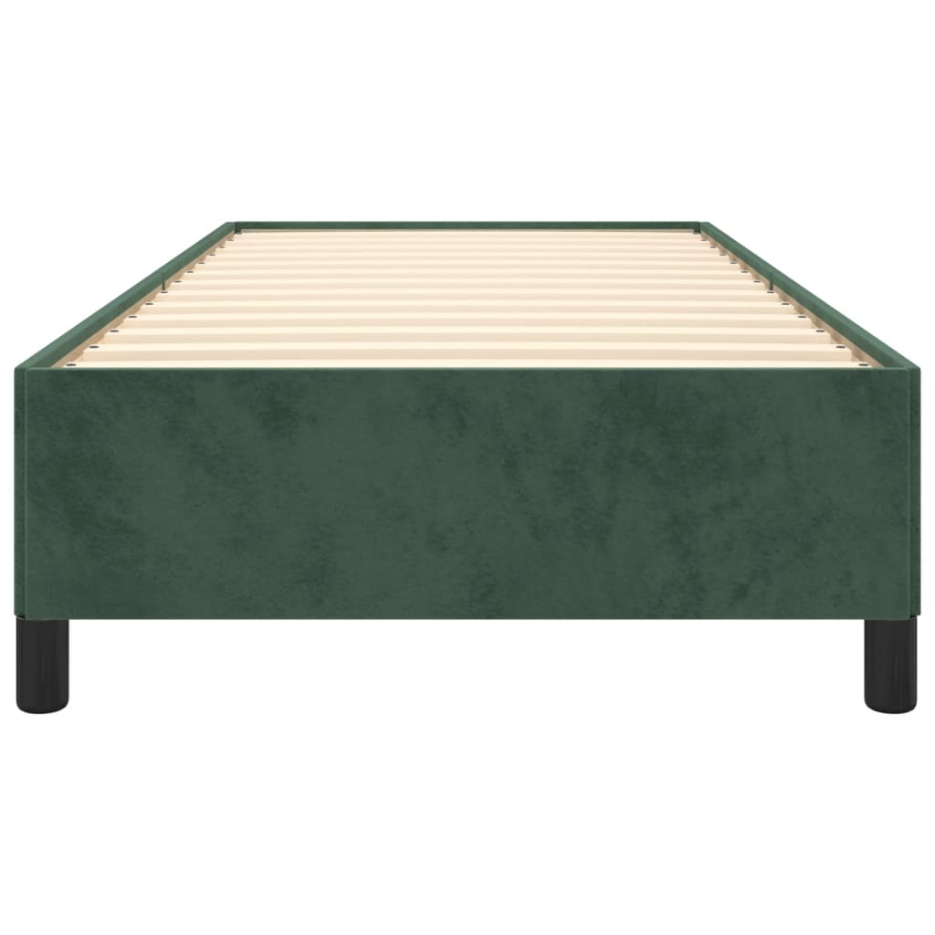 Bedframe zonder matras 90x200 cm fluweel donkergroen is nu te koop bij PeponiXL, paradijselijk wonen!
