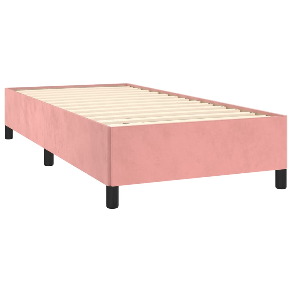 Bedframe fluweel roze 90x200 cm is nu te koop bij PeponiXL, paradijselijk wonen!