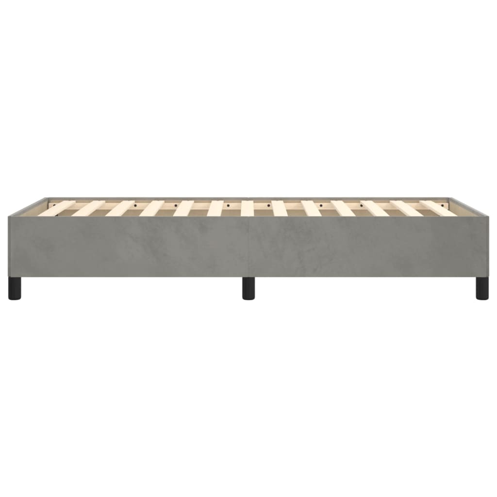 Bedframe zonder matras 100x200 cm fluweel lichtgrijs is nu te koop bij PeponiXL, paradijselijk wonen!