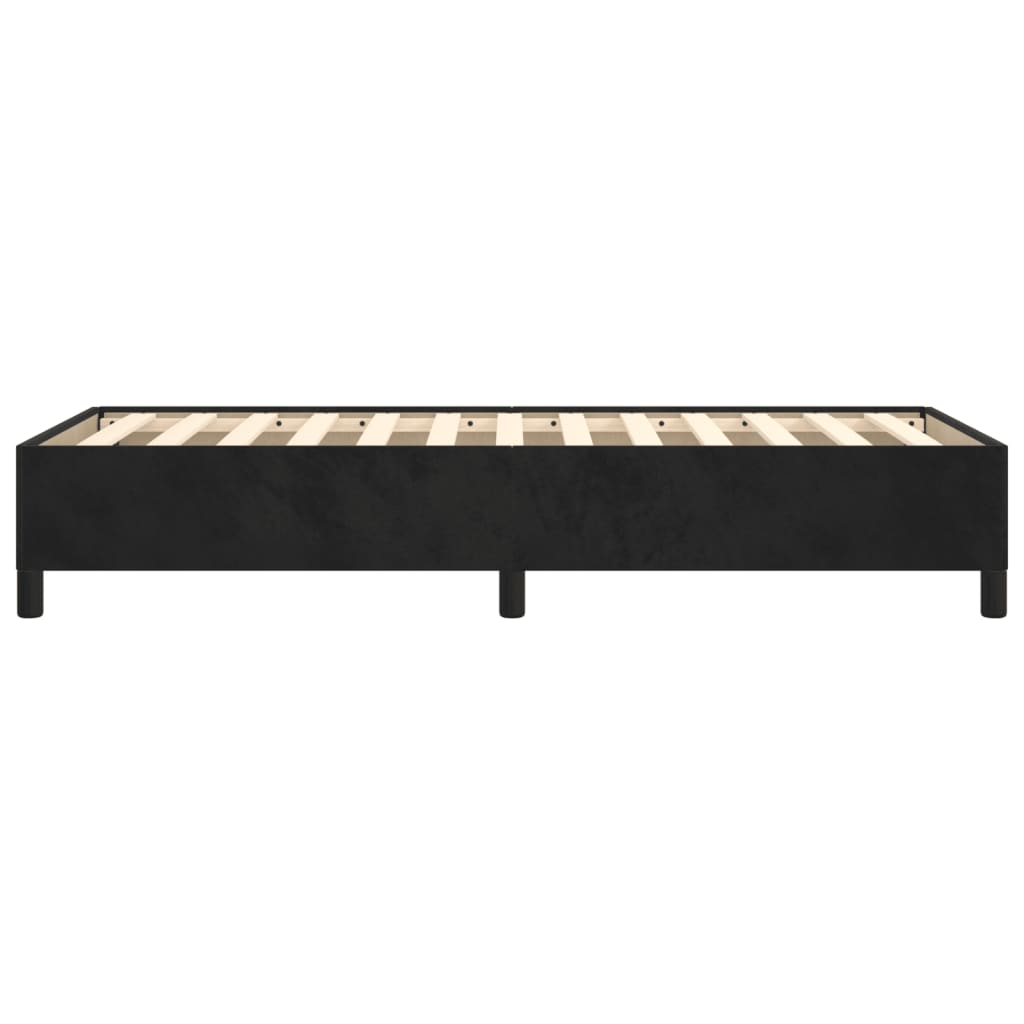 Bedframe zonder matras 100x200 cm fluweel zwart is nu te koop bij PeponiXL, paradijselijk wonen!