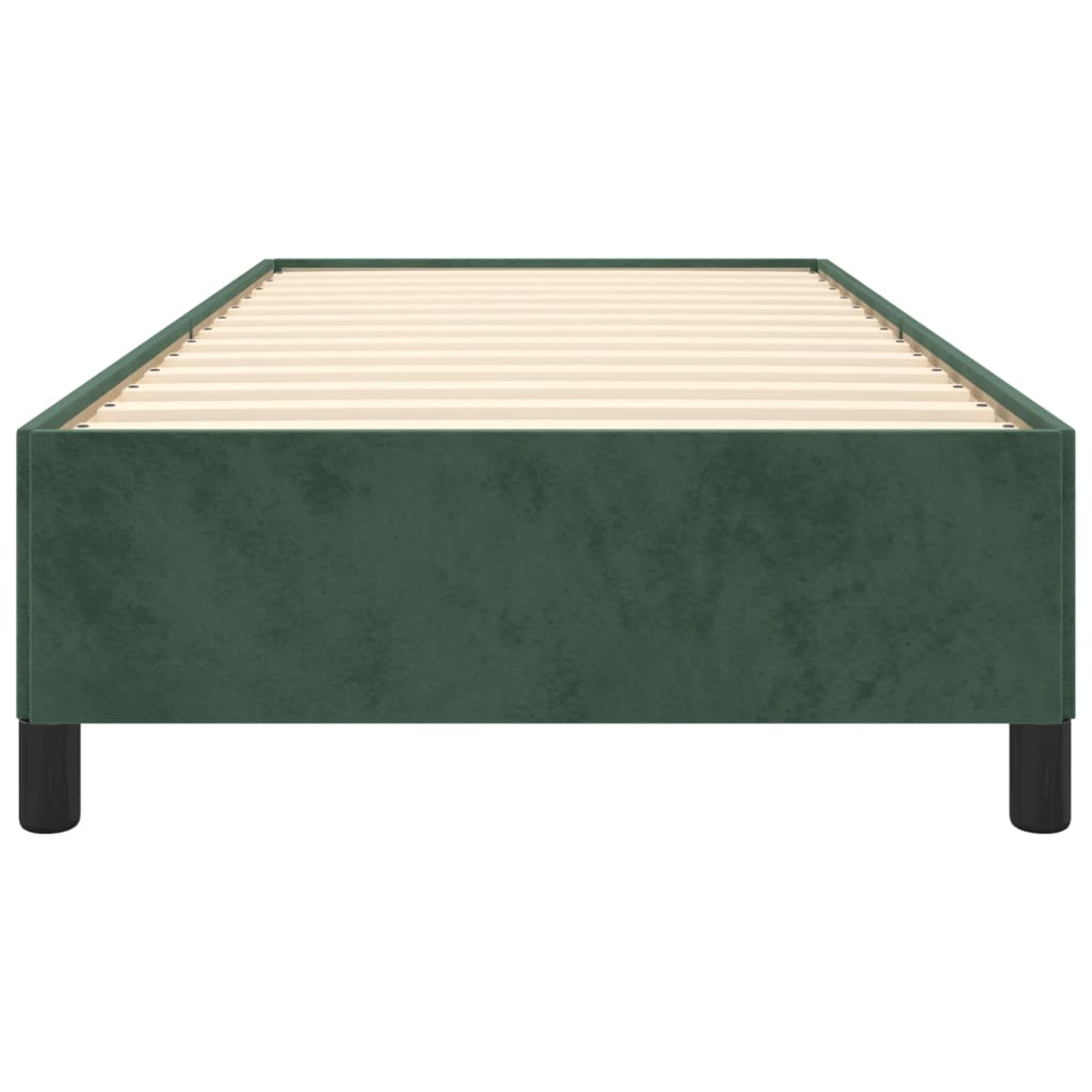 Bedframe zonder matras 100x200 cm fluweel donkergroen is nu te koop bij PeponiXL, paradijselijk wonen!