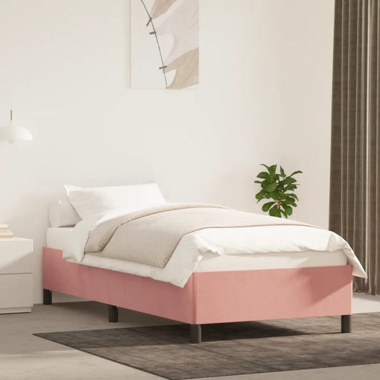 Bedframe fluweel roze 100x200 cm is nu te koop bij PeponiXL, paradijselijk wonen!