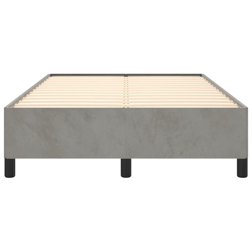 Bedframe zonder matras 120x200 cm fluweel lichtgrijs is nu te koop bij PeponiXL, paradijselijk wonen!