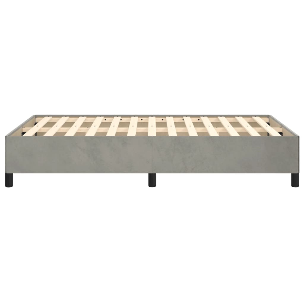 Bedframe zonder matras 120x200 cm fluweel lichtgrijs is nu te koop bij PeponiXL, paradijselijk wonen!