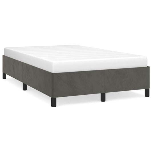 Bedframe zonder matras 120x200 cm fluweel donkergrijs is nu te koop bij PeponiXL, paradijselijk wonen!