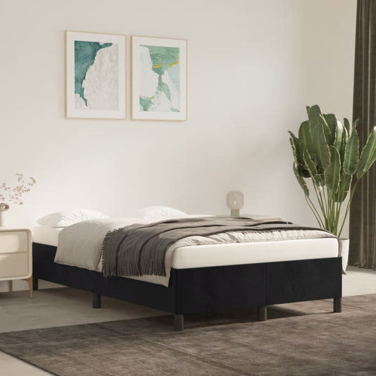 Bedframe zonder matras 120x200 cm fluweel zwart is nu te koop bij PeponiXL, paradijselijk wonen!