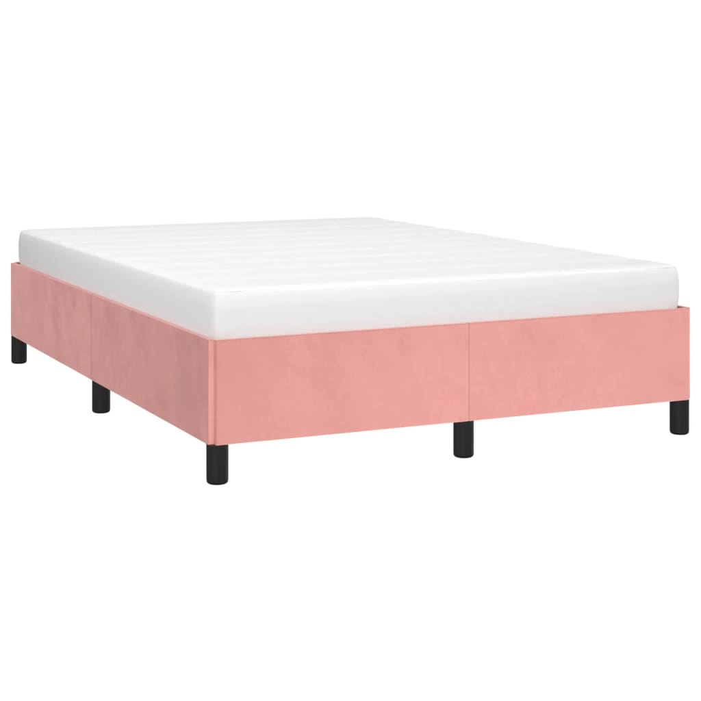 Bedframe fluweel roze 140x190 cm is nu te koop bij PeponiXL, paradijselijk wonen!