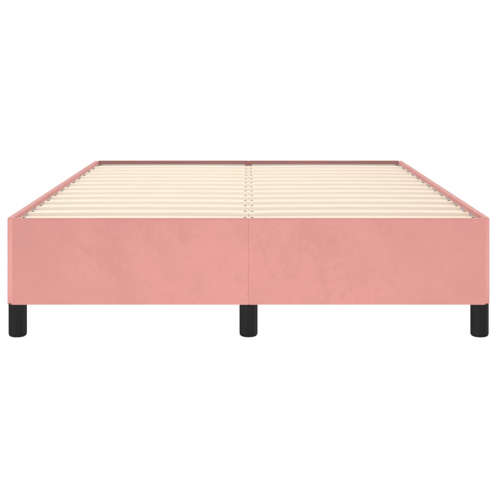 Bedframe fluweel roze 140x190 cm is nu te koop bij PeponiXL, paradijselijk wonen!